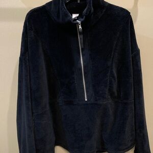 Black LIVI Fleece Half-Zip Pullover. Lane Bryant brand. Size says 18 / 20